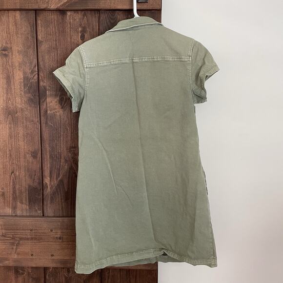 Vineyard Vines Dress Women Size 10 Green Denim A-Line Shirtdress Pockets - Picture 6 of 9